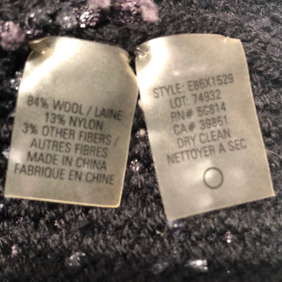 Black and white Elie Tahari wool cardigan size S - Picture 7 of 7